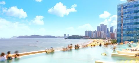 海雲台全景呈現的高端水療與水上樂園俱樂部迪奧阿西斯