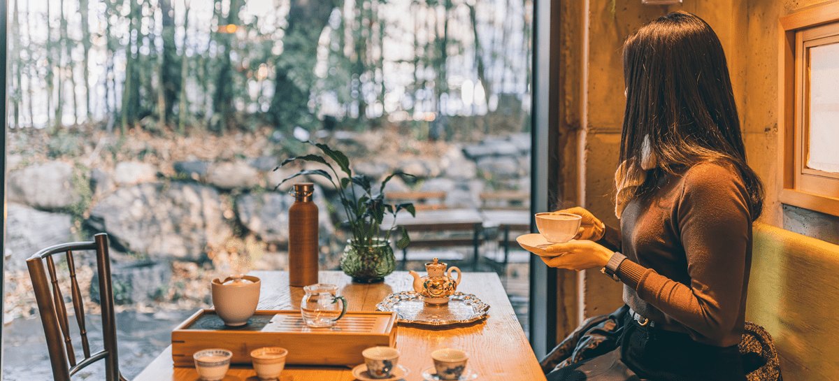 A specialty tea house
